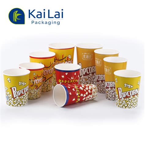 Customized Logo 1 Gallon Popcorn Paper Bucket Suppliers Manufacturers