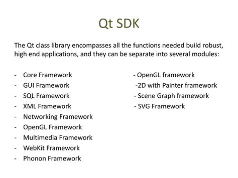 PPT - Qt Framework PowerPoint Presentation, free download - ID:1861203