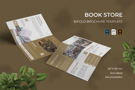 Book Store Bifold Brochure By Vunira Thehungryjpeg