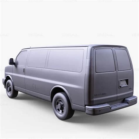 GMC Savana Cargo rwd 2500 van 3D Model