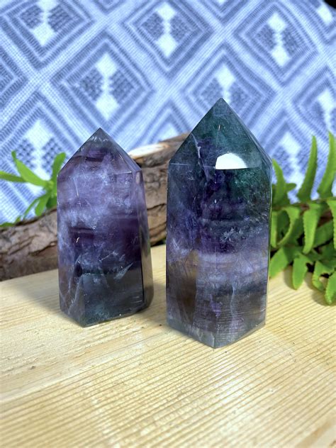 Rainbow Fluorite Crystal Healing Tower Large