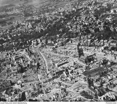 Aerial Photograph Of An Area Of Berlin Showing The Extensive Damage