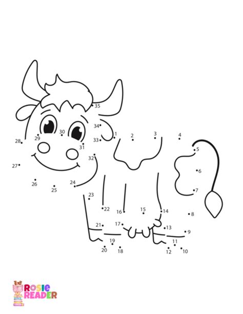 Dot To Dot Cow Reading Adventures For Kids Ages 3 To 5 In 2024 Cow