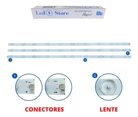 Kit Barras De Led Semp Toshiba Dl Dl I Novo Frete Gr Tis