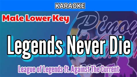 League Of Legends Ft Against The Current Legends Never Die Karaoke Male Lower Key Youtube