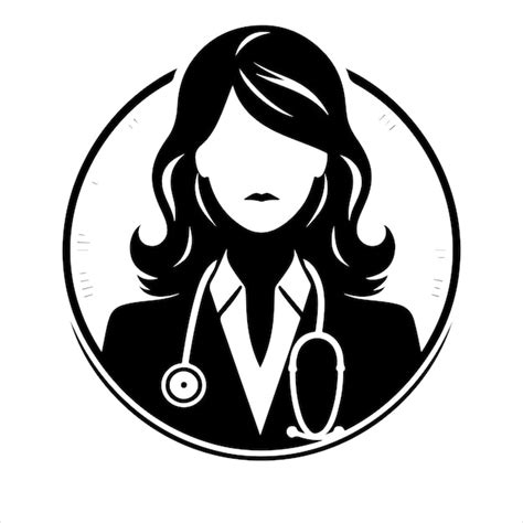 Premium Vector Doctor Logo Vector Silhouette Doctor Icon On White