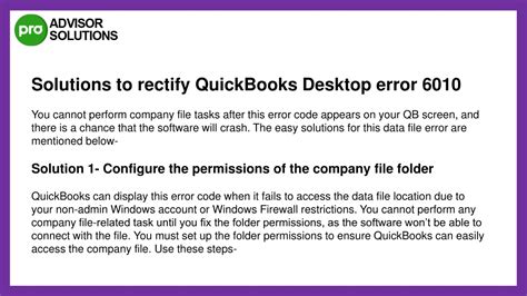 PPT Learn How To Resolve QuickBooks Error 6010 PowerPoint