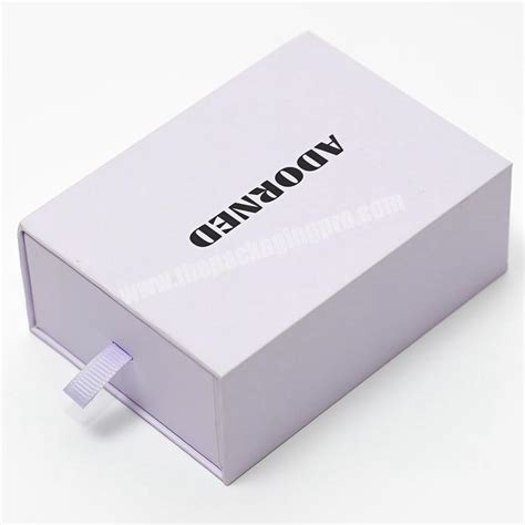 Custom Luxury Slide Out Packaging Rigid Jewelry Gift Paper Pull Box