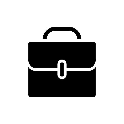 Premium Vector Briefcase Vector Icon Bagportfolio Symbol Flat Vector