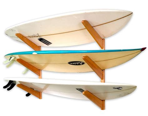 Storeyourboard Timber Surfboard Wall Rack Holds 3 Surfboards Wood Home Storage