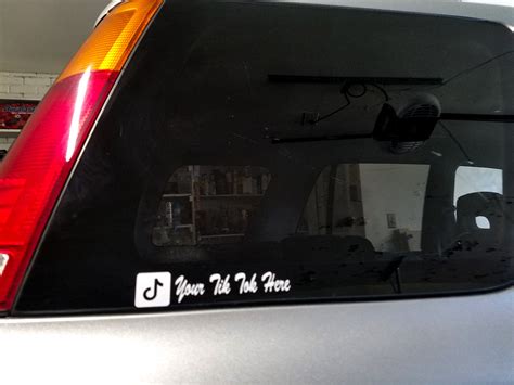 Custom Tik Tok Name Vinyl Decal Personalized Tik Tok Username Sticker