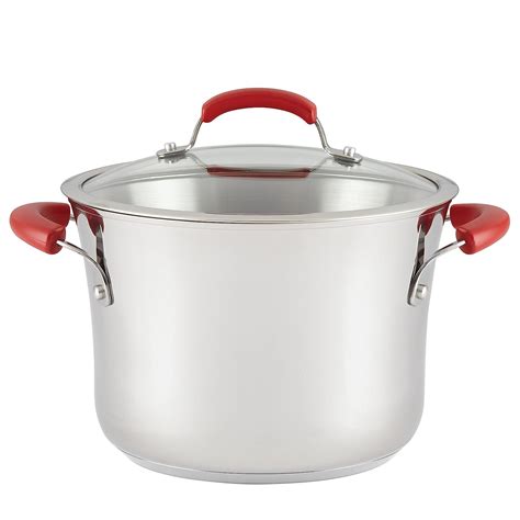 Rachael Ray Classic Brights Stainless Steel Nonstick Covered Stockpot