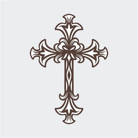 Fancy Cross Clip Art Black And White