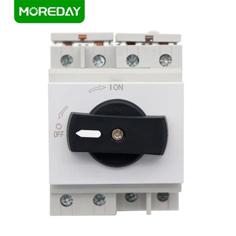 4p Pv Dc Isolator Switch 1000v 32a Din Rail Solar Rotating Handle Rotary Disconnector China Dc