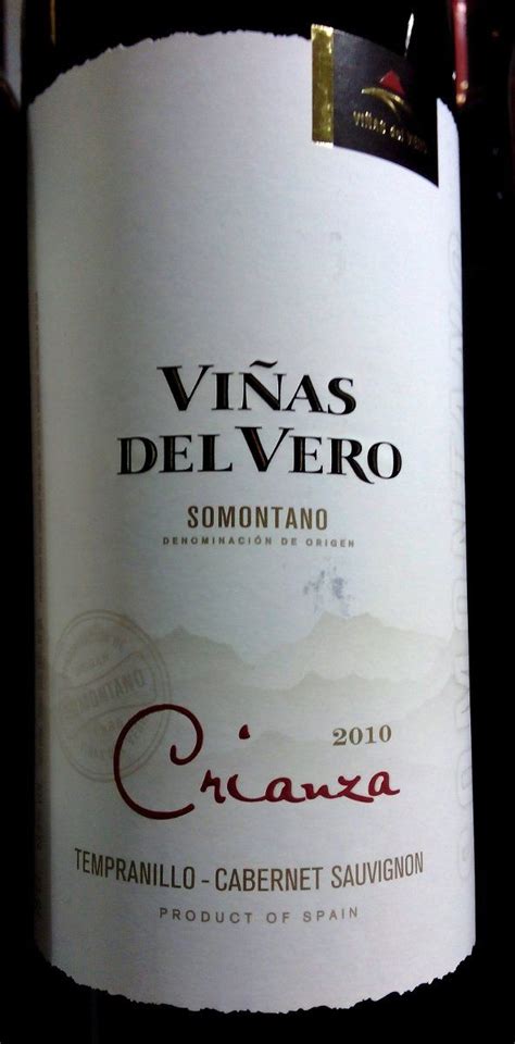 Viñas del Vero Crianza 2010 Tempranillo y Cabernet Sauvignon Tinto