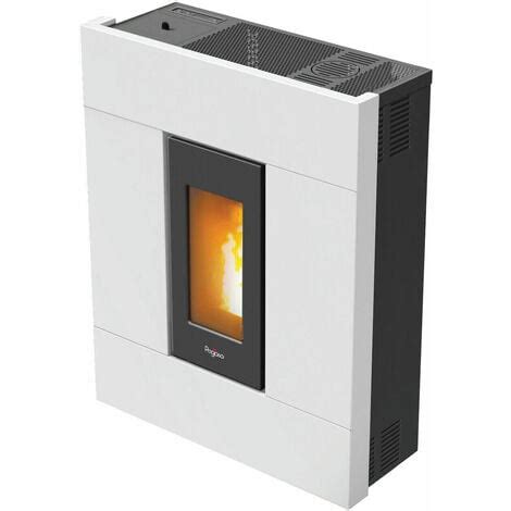 Pegaso Tabla Stufa A Pellet Ventilata Da 7 Kw Bianca