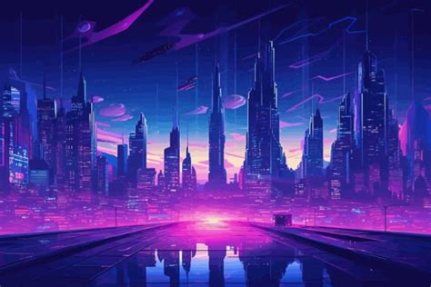 Cyberpunk City Street. Sci-fi Wallpaper. Graphic by saydurf · Creative ...