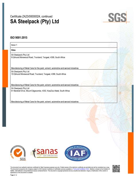 Iso 9001 Steelpack