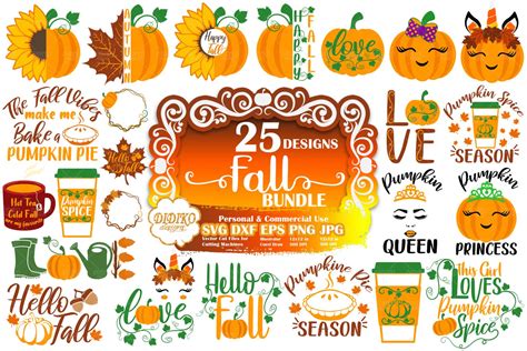 Fall SVG Bundle Autumn SVG Bundle Pumpkin SVG DIDIKO Designs