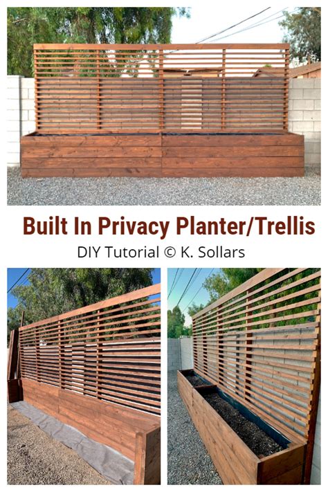 Built in privacy planter trellis diy tutorial – Artofit