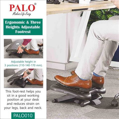 Palo Ergonomic Three Heights Adjustable Footrest Products Palo