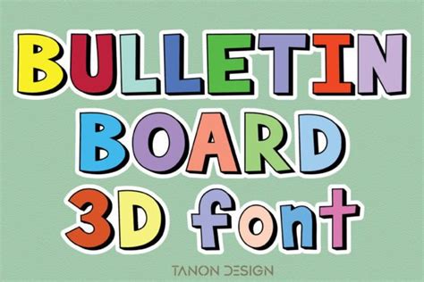 Bulletin Board Font by tanondesign · Creative Fabrica