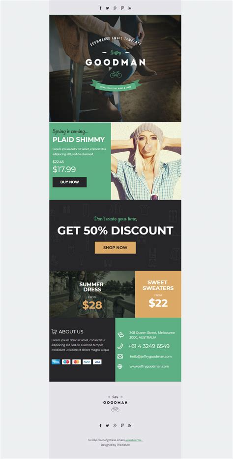 Mailchimp email template design HTML CSS :: Behance