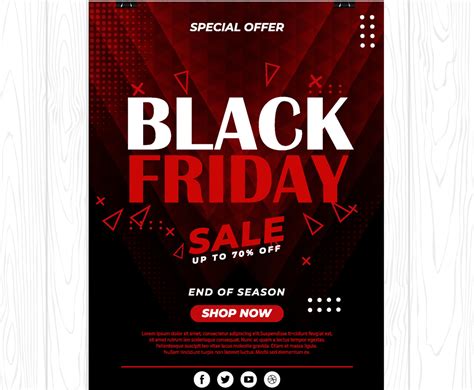 Black Friday Poster With Abstract Background Template Vector Art ...