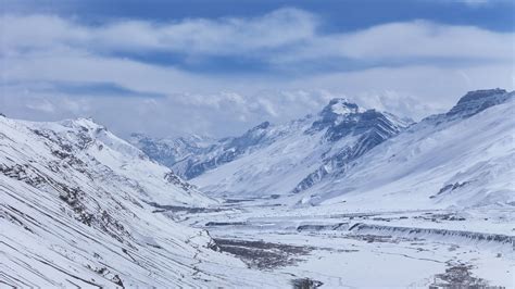 stunning snow covered himalayan mountain range  stock photo