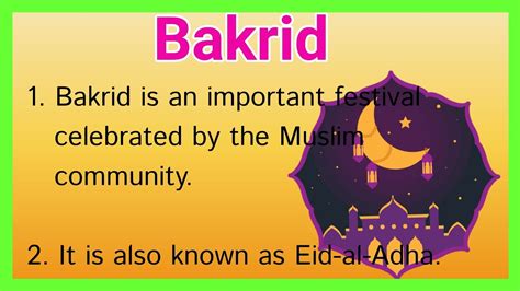 Lines On Bakrid In English Speech On Bakrid Short Essay On Bakrid