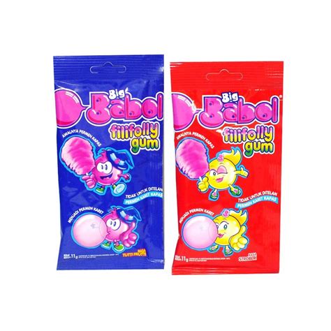 Jual PERMEN KARET BIG BABOL 11GR PACK FILIFOLLY TUTTI FRUTTI STRAWBERRY