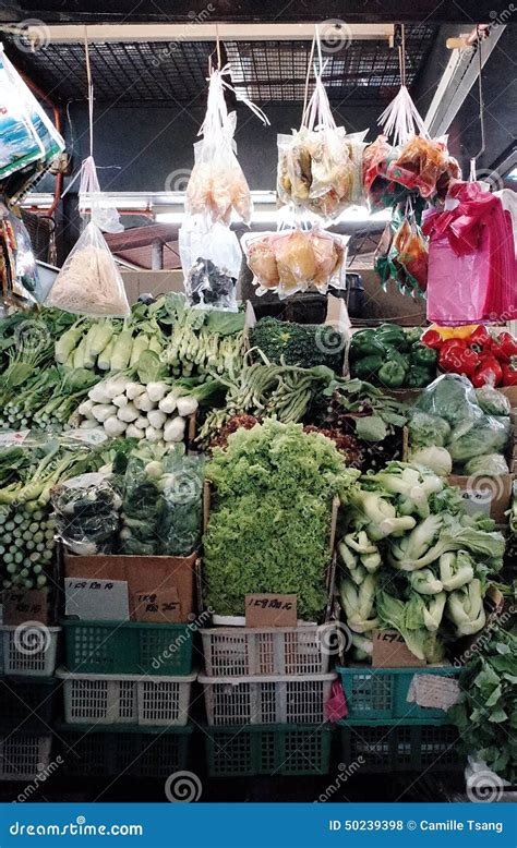 Vegetable Store At Wet Market Stock Photo Image Of Penang Food 50239398