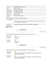 Week 5 Quiz 2 Staffing Organizations Docx Course Test Started