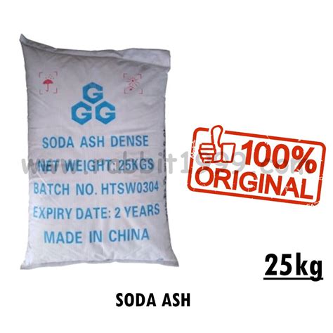 SODA ASH 25kg Soda 25kg Soda Ash Dense Sodium Carbonate Pool