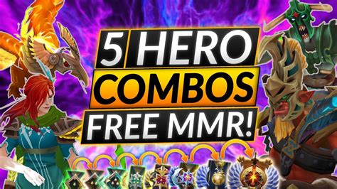 5 HERO COMBOS For FREE MMR MOST BROKEN LANE And GAME Combos Dota 2