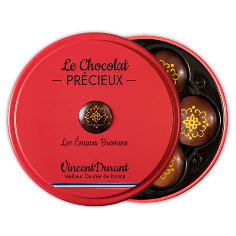 Coffret LE CHOCOLAT PRÉCIEUX Émaux Bressans au caramel 24 chocolats