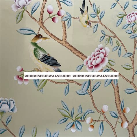 Chinoiserie Wallpapers Chinoiserie Panels Hand Painted Etsy