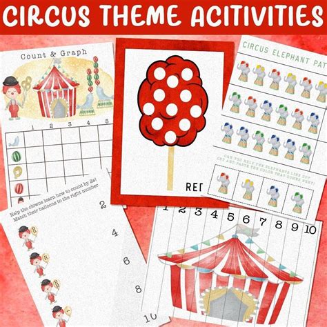 Kids Circus Activities For Homeschool Pre K Or Kindergarten Etsy