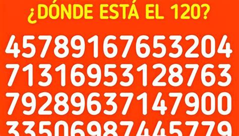 Reto Visual Imposible De Resolver Eres Un Genio Si Puedes Hallar Rápido El Número ‘120