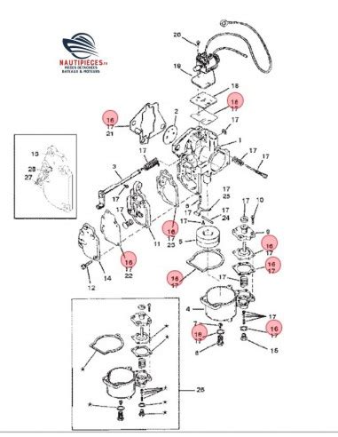 Kit Joint Carburateur Wmc Moteur Hors Bord Mercury Mariner