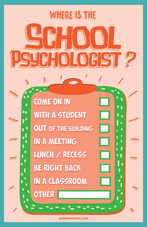 Where Is The School Psychologist? Poster (Dry Erase) – SchoolPosters.com LLC