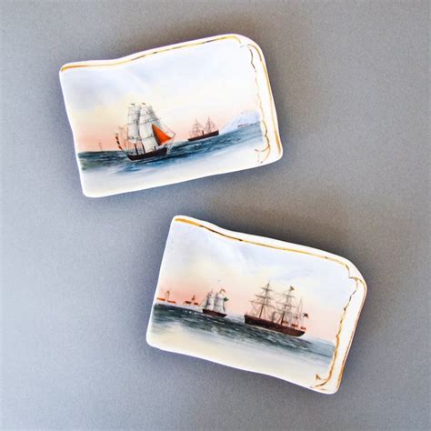 Porcelain Plate Sailing Ship Etsy