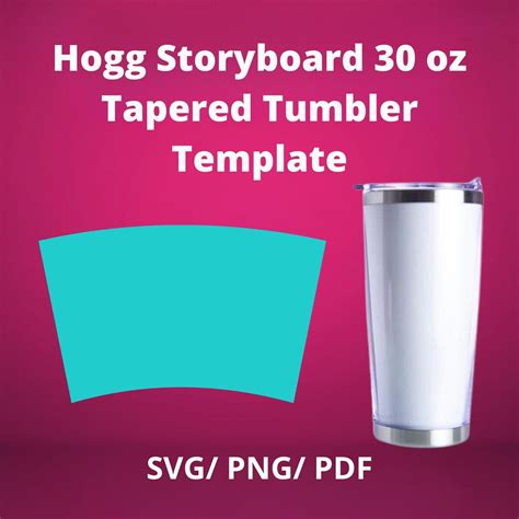 Hogg Storyboard 30 Oz Tapered Tumbler Template SVG PNG PDF Sublimation