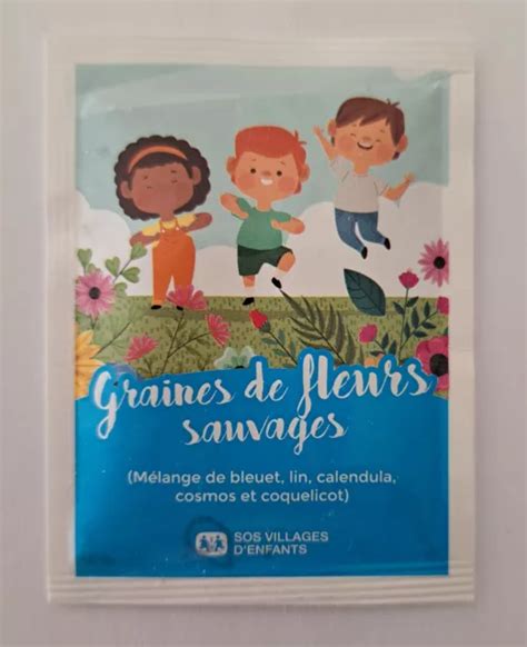 Petit Sachet De Graines De Fleurs Sauvages Offert Par Sos Villages D