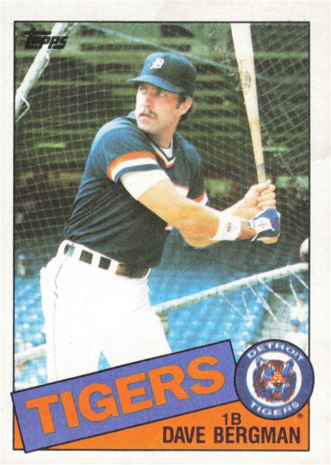 1985 Topps Dave Bergman Detroit Tigers Ebay