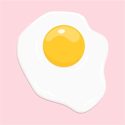 Premium Vector Cartoon Fried Egg Vector Illustration