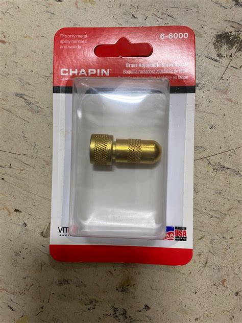 CHAPIN 6 6000 Brass Adjustable SPRAY NOZZLE For Sprayers Cone Fine