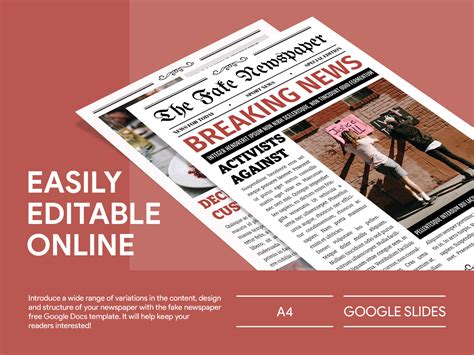 Fake Newspaper Free Google Docs Template by Google Docs Templates on ...