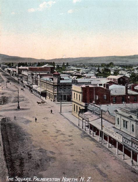 The Square In Palmerston North Historical Postcards Postcard