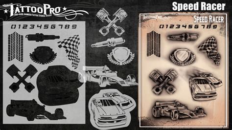 Speed Racer Tattoo Pro Stencils